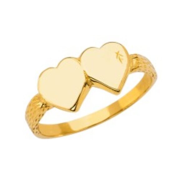 14k Yellow gold Signet Ring sz 2 3 4 5 6